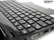 The chiclet keyboard with a key size of 14 x 14 mm and ...