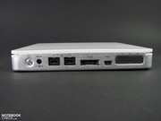 The back is furnished with an array of ports for a wide variety of connection options to Macs and PCs.