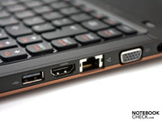 For the video output the IdeaPad U260 offers VGA and HDMI. For the video output the IdeaPad U260 offers VGA and HDMI.