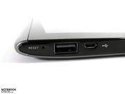 USB 2.0 and Micro USB are only separated by 3mm. USB 2.0 and Micro USB are only separated by 3mm.