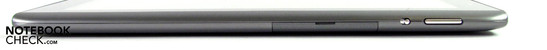 Rear: MicroSD, adjustment control, volume control Rear: MicroSD, adjustment control, volume control