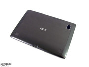 The back has a nice chic aluminum look The back has a nice chic aluminum look