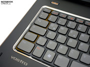 Generous chiclet style keyboard with agreeable feedback.