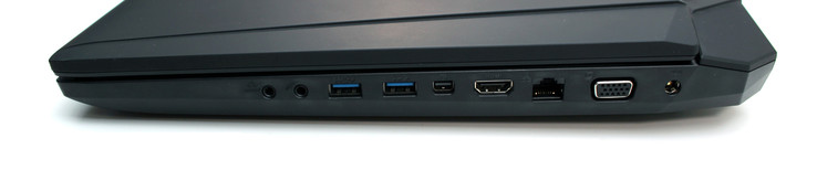 Right side: audio, 2x USB 3.0, Thunderbolt, HDMI, Ethernet, VGA, power