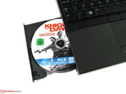 The optical drive can also read and write Blu-ray discs.