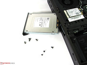 The hard drive shaft accepts drives with a height of 9.5 mm.