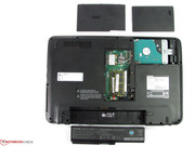 RAM, wifi modules and hard disk can be accessed quickly via openings on the bottom. RAM, wifi modules and hard disk can be accessed quickly via openings on the bottom.