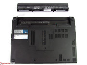 The battery is not integrated into the case as in many Ultrabooks. It can be easily removed.