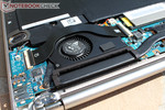 The extremely skinny cooling fan keeps the case at a pleasant temperature and stays very quiet while doing that.