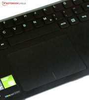 The large touchpad is pleasant to use.