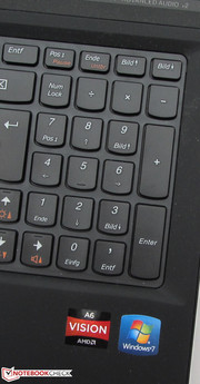 A numeric pad is provided.
