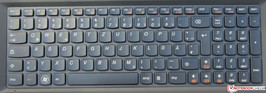 The Lenovo N586 uses the well-known Lenovo AccuType keyboard.