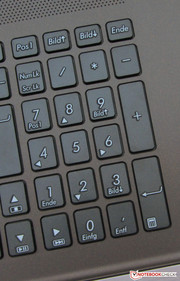 A complete number pad is available.