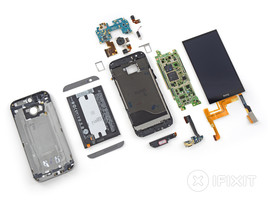 It is once again no pleasure to dismantle the HTC One M8. (Picture: iFixit)