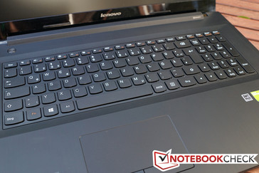 Not suitable for office work: The keyboard of the Lenovo B70-80.