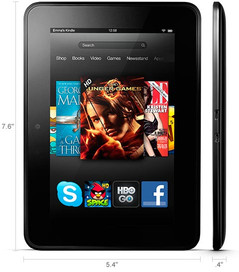 Kindle Fire HD tablet dimensions