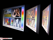 The colors can be enjoyed over a wide horizontal viewing angle.