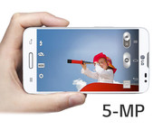 The main camera on the backside has a resolution of 5 megapixels.