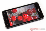 The outside of the LG Optimus F5 is completely made from