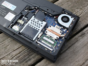 The insides of the Lenovo G560 aren't particularly exciting.