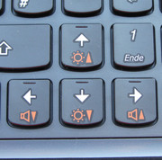 Good: the orange makes the function keys clearly visible.