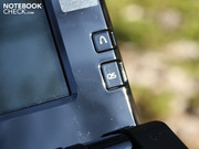 Two hot keys are found on the display bezel. (One key recovery / user defined key) Two hot keys are found on the display bezel. (One key recovery / user defined key)