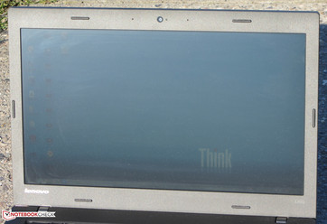 The Thinkpad outdoors (exposed to direct sunlight)