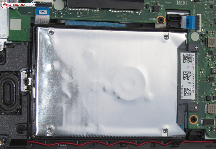 The Thinkpad is equipped with a 2.5-inch hard drive.