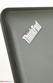 As usual, the ThinkPad logo will light red when in use or in Sleep mode