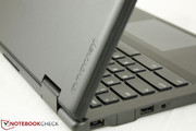The reinforced plastic chassis is noticeably stronger than other inexpensive Chromebooks in the market