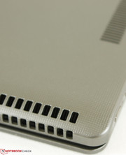 Large ventilation grilles around the edges and corners; this is uncommon amongst tablets
