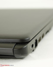 Matte dark gray surface and a very plain chassis design