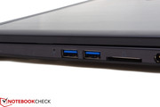 The GS70 is well equipped with four USB 3.0 ports.