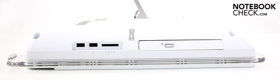 Left Side: 2 x USB, CardReader, DVD-Burner