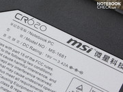 The 15.6-inch machine calls itself an MSI CR620-i3525FD.