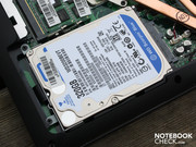 The Western Digital hard drive sits directly between the other components.