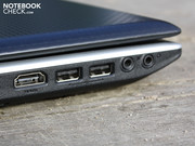 The interfaces offer a bit more than standard, alongside USB, HDMI and VGA there's also eSATA. The interfaces offer a bit more than standard, alongside USB, HDMI and VGA there's also eSATA.