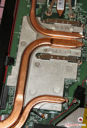 A large cooler bleeds off heat from the GPU and VRAM.