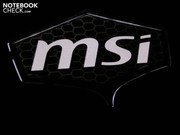 and the illuminated MSI logo