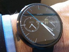 Motorola Moto 360 smartwatch with metal body and IP67 rating