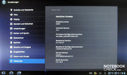 Settings: Tablets Appropriate menu for tablets.