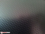 Anodized aluminum in precision-embossed honeycomb pattern