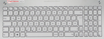 The keyboard features a multi-level light.