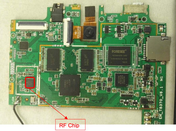 The mainboard of the NOOK Tablet 7", showing a Mediatek MT8163. (Source: FCC)