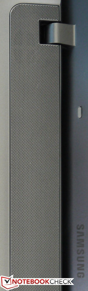 The two stereo speakers are behind the mesh.
