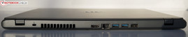 Back: Kensington Lock, fan exhaust, HDMI, 2x USB 3.0, USB 2.0 Back: Kensington Lock, fan exhaust, HDMI, 2x USB 3.0, USB 2.0