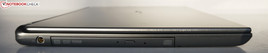 Left side: power jack, DVD optical drive Left side: power jack, DVD optical drive