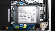 2.5-inch SATA drive is easily accessable