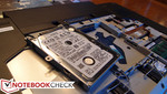The HDD is located below the bottom panel The HDD is located below the bottom panel