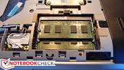 Two RAM slots supporting up to 8 GB apiece Two RAM slots supporting up to 8 GB apiece